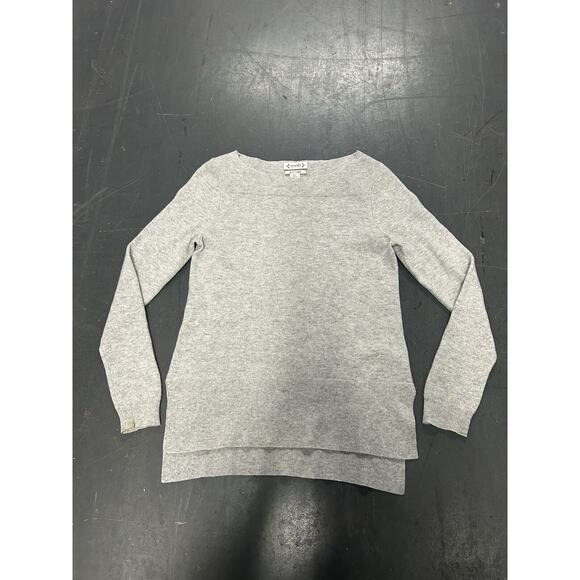 Nanette Lepore Women’s Sweater 100% 2 Ply Cashmere Gray Size Medium Soft Luxury - Picture 1 of 9